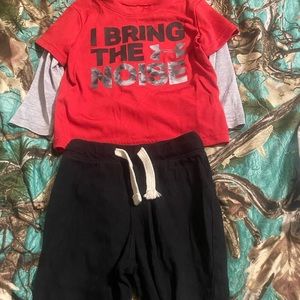 Under armor shirt/ Garanimals bottoms